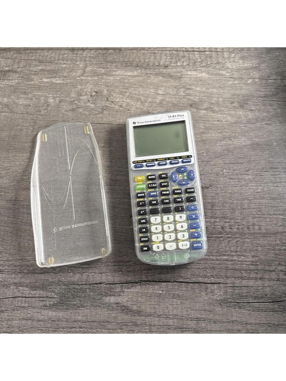 Texas Instruments TI-83 Plus - Silver Edition Clear Glitter with Cover - NO BACK